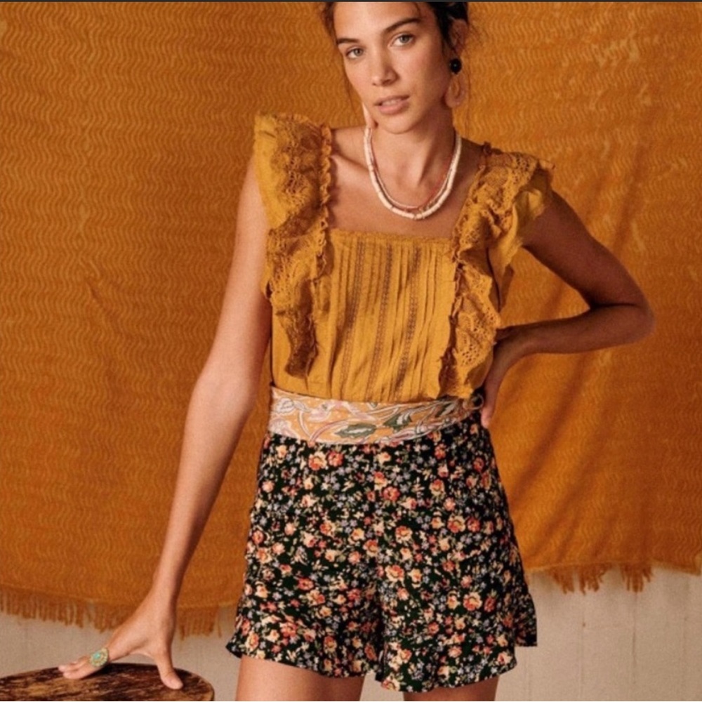 Sezane Lexi Ruffled Eyelet Blouse - Picture 2 of 7